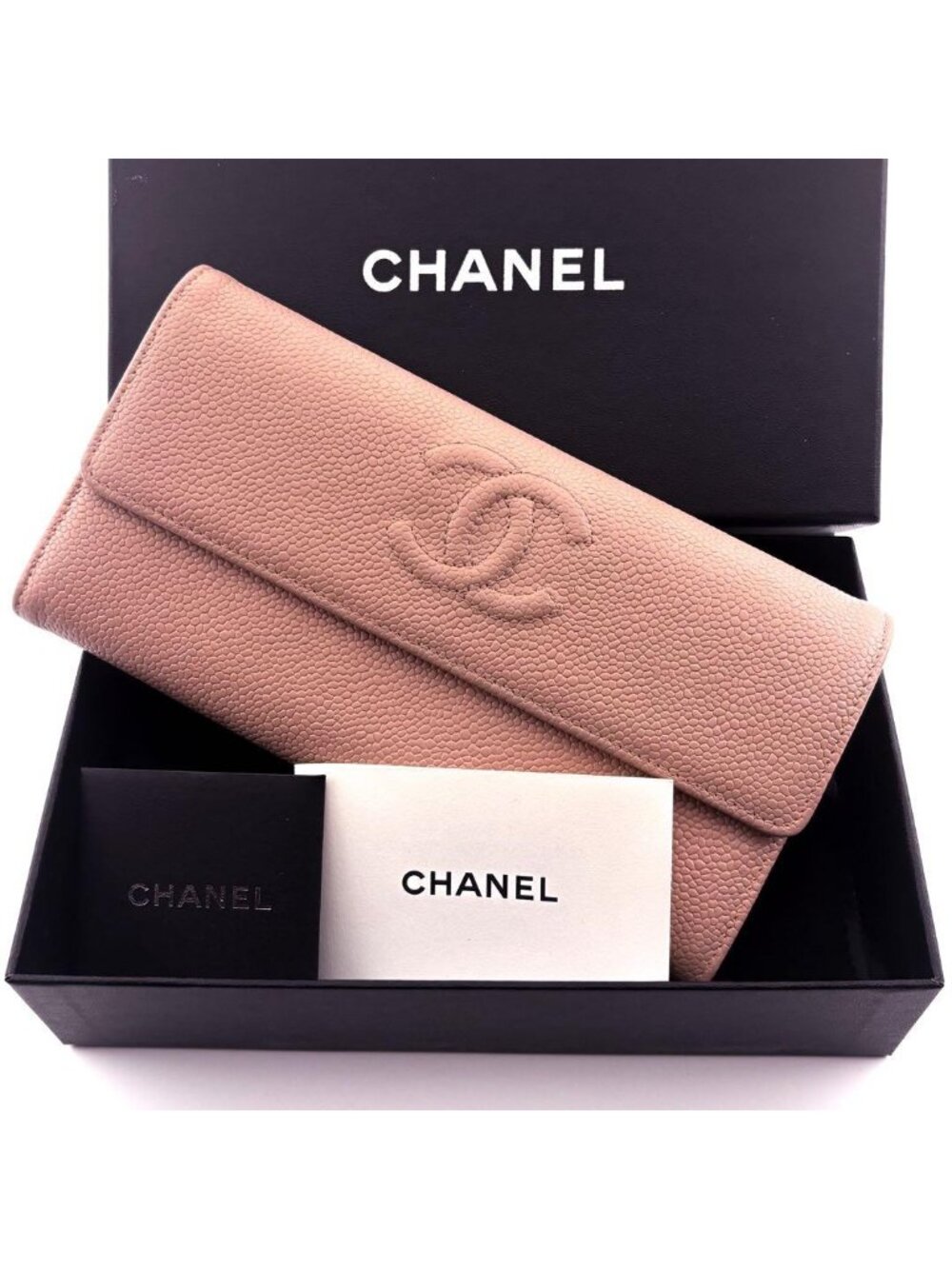 Chanel Wallet Coco Stitch Caviar Flap